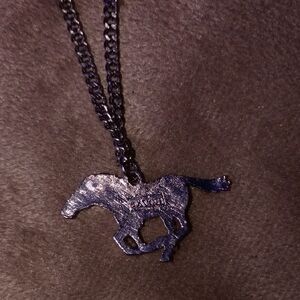 Silver Horse Pendant Necklace